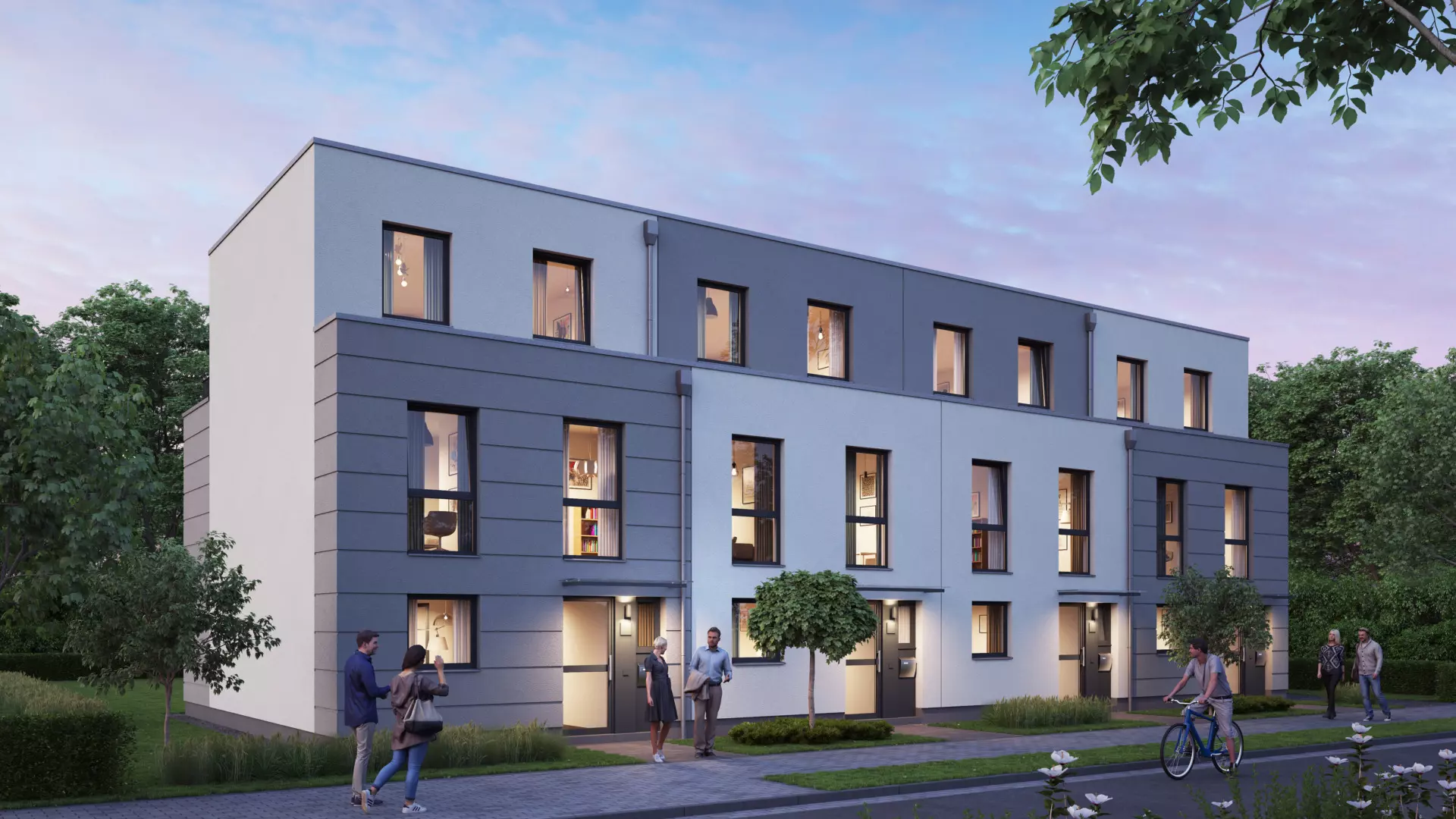 Sie möchten ein Haus in Wiesbaden kaufen? Im Neubaugebiet „Eisenacher Straße“ bieten wir Ihnen attraktive Reihenhäuser in zentraler Lage.
