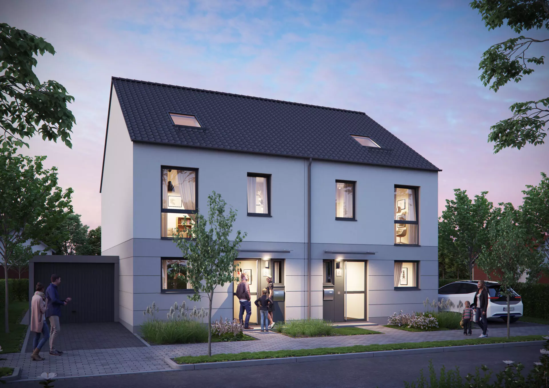 Sie möchten ein Haus in Langenlonsheim kaufen? Im Neubaugebiet „Gebgernstraße“ bieten wir Ihnen attraktive Reihenhäuser in naturnaher Lage.